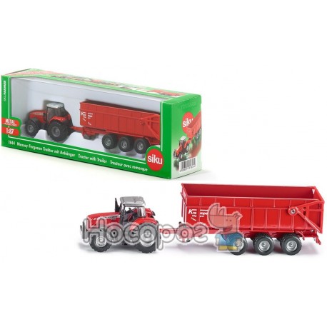 Трактор Siku Massey Ferguson з причепом 1844