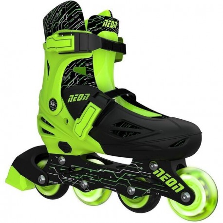 Роликові ковзани Neon Inline, розмір 34-37, зелений NT08G4