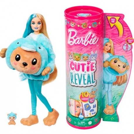 Кукла Barbie "Cutie Reveal" серии "Великолепное комбо" - медвежонок в костюме дельфина