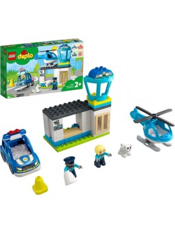 Конструктор LEGO DUPLO Town Полицейский участок и вертолет