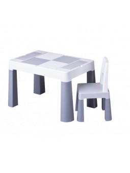 MF-001-106 Набор столик + 1 стул «MULTIFUN», серый Tega baby