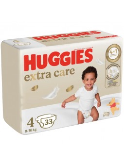 Huggies Extra Care підгузники дитячі 4 (8-16кг) 33шт