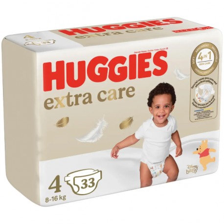 Huggies Extra Care підгузники дитячі 4 (8-16кг) 33шт