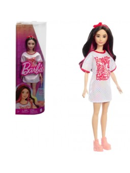 Кукла Barbie «Модница» в блестящем платье-футболке