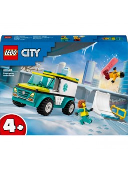 Конструктор LEGO City Карета швидкої допомоги й сноубордист