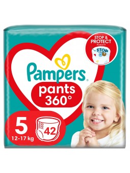 PAMPERS Детские одноразовые подгузники-трусики Pants Junior (12-17 кг) Макси Упаковка 42 42шт