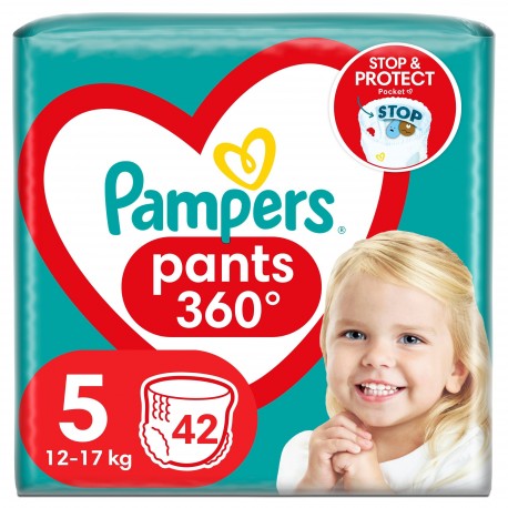 PAMPERS Дитячi одноразові підгузники-трусики Pants Junior (12-17 кг) Максі Упаковка 42 42шт