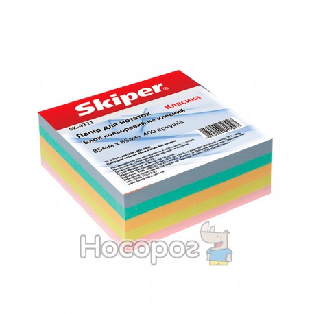 Блок бумаги для заметок клееный SKIPER Классика 