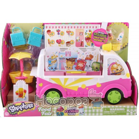 Ігровий набір SHOPKINS S3 - ФУРГОНЧИК З МОРОЗИВОМ (з аксесуарами, 2 ексклюзивні шопкінси, 2 сумочки)