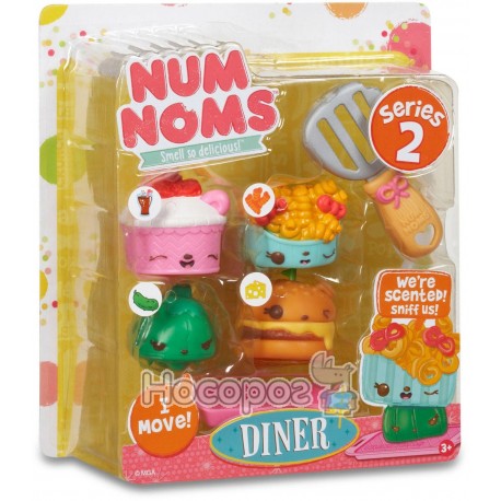 НабІр ароматних іграшок NUM NOMS S2 - ФАСТ ФУД (3 нами, 1 ном, з аксесуарами)