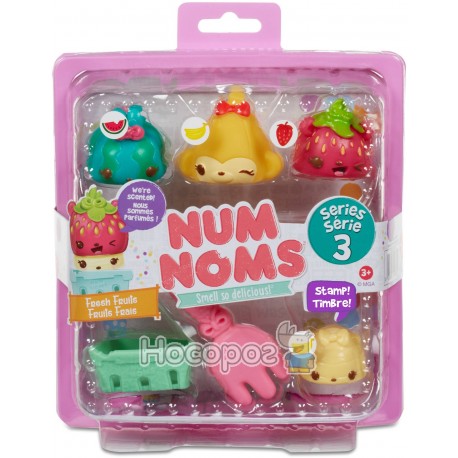 Набір ароматних іграшок NUM NOMS S3 -ОВОЧІ & ФРУКТИ (3 нами, 1 ном, з аксесуарами)