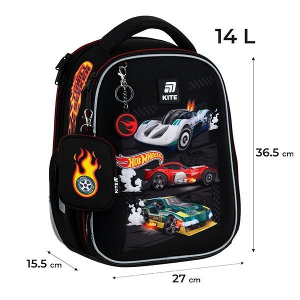 Рюкзак шкільний каркасний Kite Education Hot Wheels HW25-555S 01252469 фото