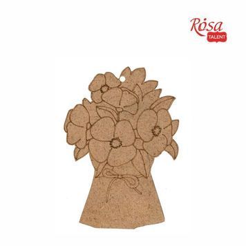 Заготовка &bdquo;Букет цветов&ldquo; 5, ДВП, 7,5х10,5см, 5шт., ROSA TALENT 571796 фото