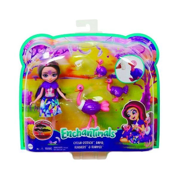 Игровой набор Семья Страуса Офелии Enchantimals Family Toy Set with Ofelia Ostrich Doll Mattel (GTM32) (887961917864) 01172688 фото