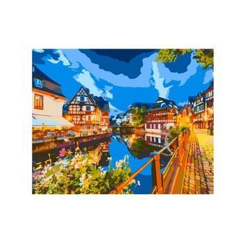 Картина за номерами в коробці SANTI "Вечірній Страсбургі", 40*50 см. 954203 01218907 фото