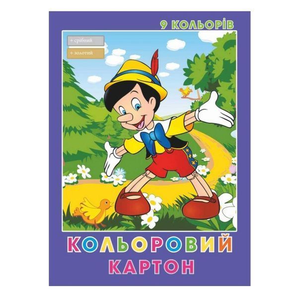 Картон цветной Руслан А4, 9л. 013986 фото