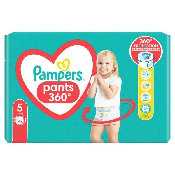 PAMPERS Дитячi одноразові підгузники-трусики Pants Junior (12-17 кг) Максі Упаковка 42 42шт 01227716 фото