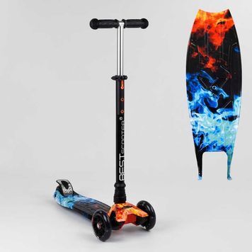 Самокат A 25769 / 779-1517 "Best Scooter" (1) 4 колеса PU, СВІТЛО, трубка керма алюмінієва, d передн 01217507 фото