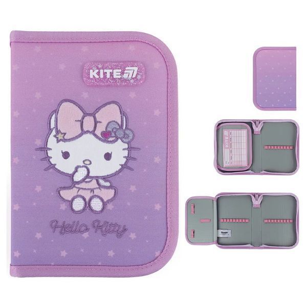 Пенал без наполнения Kite Hello Kitty HK25-621, 1 отделение, 1 отворот 01252404 фото
