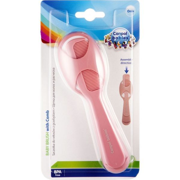 Щётка для волос с расчёской Canpol babies розовая 56/160_pin 01128232 фото