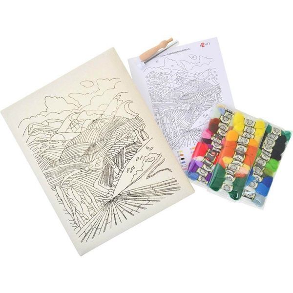 Набор для создания картины &laquo;Rainbow Mountains&raquo;, техника валяния, 38*30 см. (742427) [5056137194926] 01099378 фото