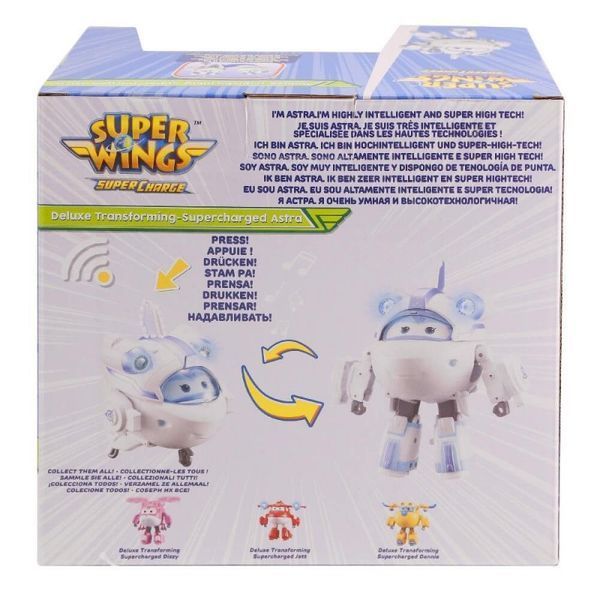 Ігрова фігурка-трансформер Super Wings Deluxe Transforming-Supercharged Астра (Astra), світло, звук 01242412 фото