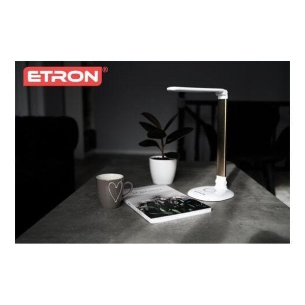 Лампа настольная светодиодная ETRON Desk Lamp step 8W 3000-6000K White-Gold USD 1-EDL-400 01210196 фото