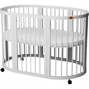 Ліжечко Smart Bed Round 72/120 біле,без отворів під маятн 2100009000006/1729003 01173800 фото