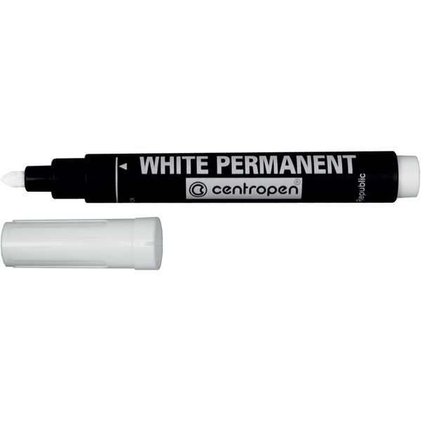 Маркер Permanent White 8586 2.5 мм белый 562403 фото