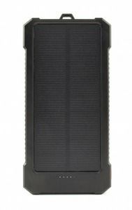Gembird 10000 mAh QC 18W+PD 20W Black (PB10-SOLAR-1) 851491 фото
