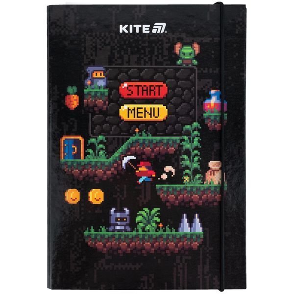 Папка для тетрадей Kite Pixel Game K25-210-2, картон 01253415 фото