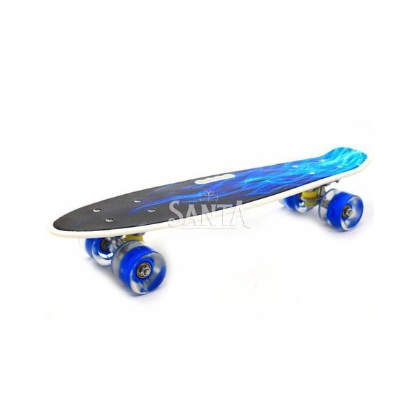 Скейт Пенни борд С 70822 (8) Best Board, 4 вида, дека с ручкой, подшипники ABEC-7, колеса СВЕТЯЩИЕСЯ 01089696 фото