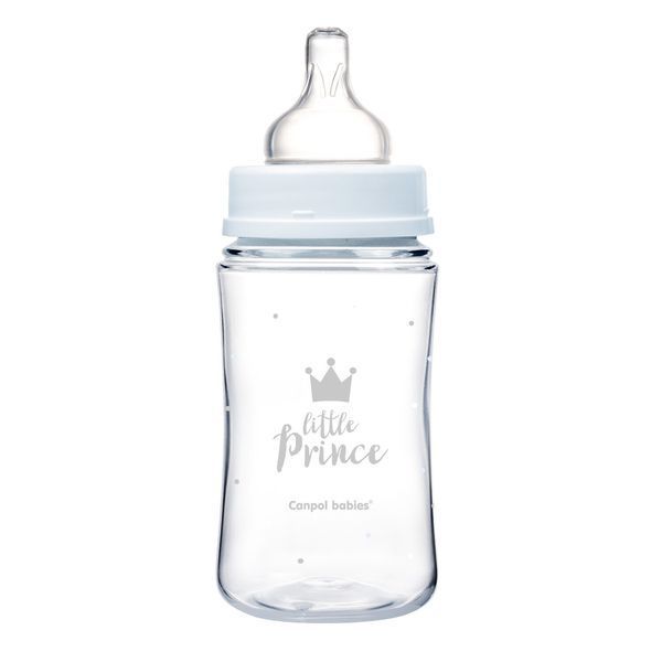 Canpol babies Пляшка антиколікова з широким отвором 240 мл PP Easystart Royal baby синя 35/234_blu 01200253 фото