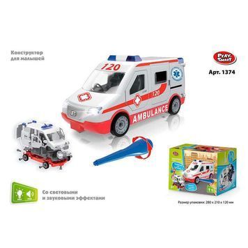 Машина-конструктор 1374 (48) Play Smart, свет, звук, в коробке [79469] 01023142 фото
