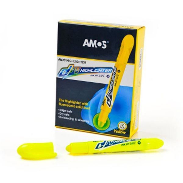 Текстовиділювачі AMOS HLD12 флуорисцентні (12 шт) 009080 фото