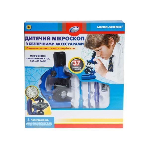 Дитячий мікроскоп зі 100- 200- або 450-кратним збільшенням з аксесуарами ES21371 01239541 фото