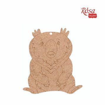 Заготовка &bdquo;Медведь&ldquo;, ДВП, 8х9 см, 5шт., ROSA TALENT 571786 фото