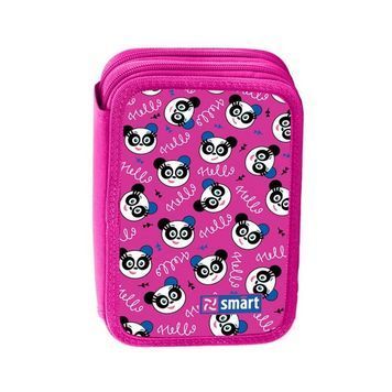 Пенал твердый SMART двойной HP-01 "Hello, panda", синий / розовый 532828 01147139 фото