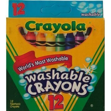 Олівці воскові Crayola №9012 12 кол., змиваються (120) 01232112 фото