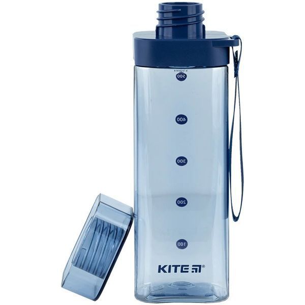 Бутылочка для воды квадратная Kite K24-1209-1, 550 мл, голубая 01252707 фото