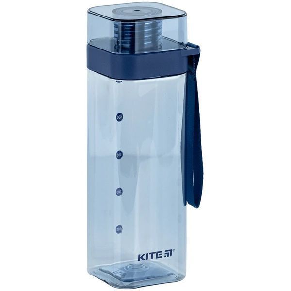 Бутылочка для воды квадратная Kite K24-1209-1, 550 мл, голубая 01252707 фото