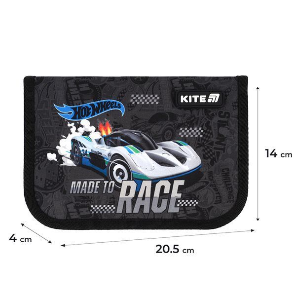 Пенал без наполнения Kite Hot Wheels HW25-621, 1 отделение, 1 отворот 01253605 фото