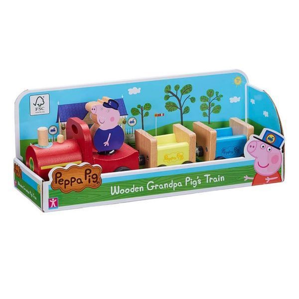 Деревянный игровой набор Peppa - ПАРОВОЗЧИК ДЕДУШКИ ПЕППЫ 01236608 фото