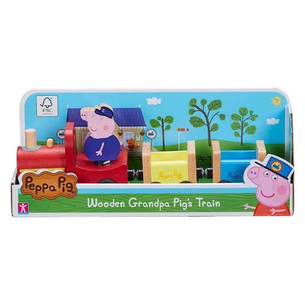 Деревянный игровой набор Peppa - ПАРОВОЗЧИК ДЕДУШКИ ПЕППЫ 01236608 фото
