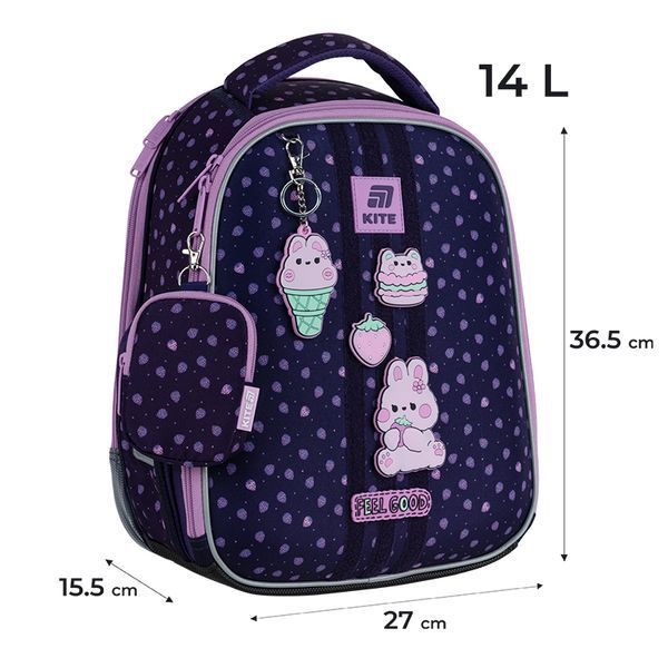 Рюкзак шкільний каркасний Kite Education Feel Good K25-555S-8 01253772 фото