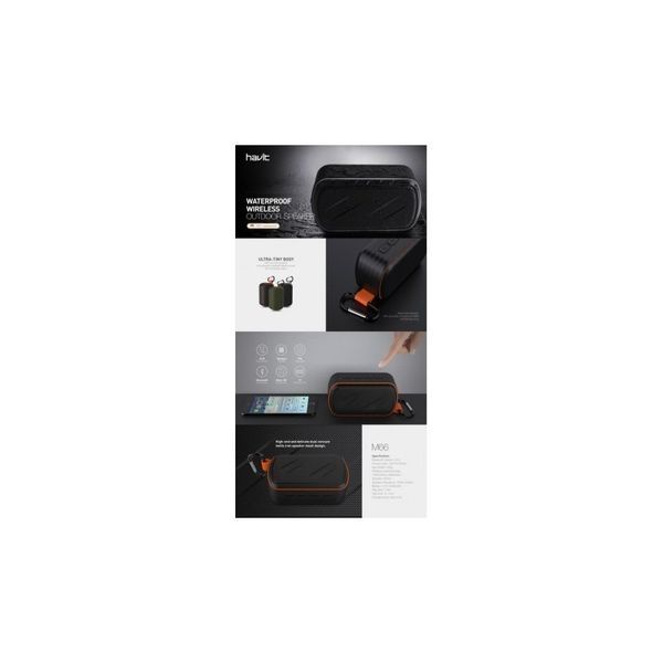 Вluetooth колонка HV-M66, black / gray (40шт / ящ) 927749 фото