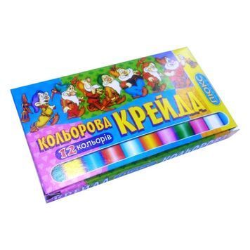 Крейда кольорова Люкс колор 12 кол КК-1412 (24/72) 113160 фото