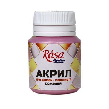 Акрил для декора, 77 Розовый, перламутр, 20 мл, ROSA Studio 565537 фото