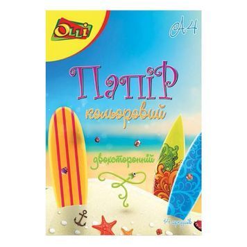 Папір кольоровий двосторонній Olli Ol-0410-10 А4, 10арк. 013278 фото